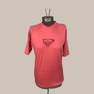 Roxy Women Pink/Pink Short Sleeve Rash Guard